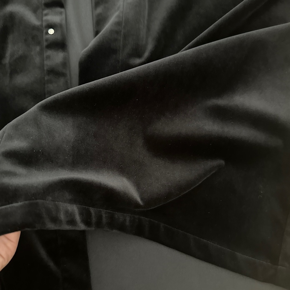 Nice Rice black velvet metallic button shirt - Picture 4 of 4
